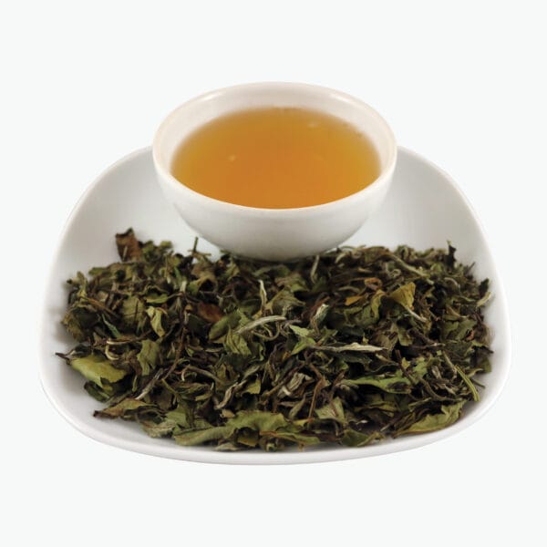Bai Mu Dan tea is usually grown in the Fujian Province of China. White tea in general is the least processed tea of all, preserving most of its innate properties. The Bai Mu dan is known for its high proportion of anti-oxidants polyphenols and for its cooling effects.