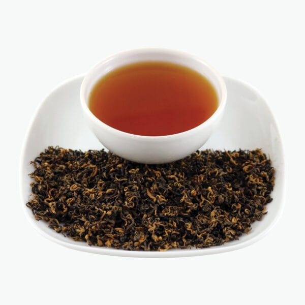 A lovely and warming golden-red brew, Golden Nepal tea is harvested in several flushes high in the moist and chilly climate of the Antu Valley, located near the Darjeeling plantations. This brew is very sweet and scented with several flowery flavors, including hints of honeysuckle and jasmine. THE LEAVES MAY BE STEEPED MULTIPLE TIMES