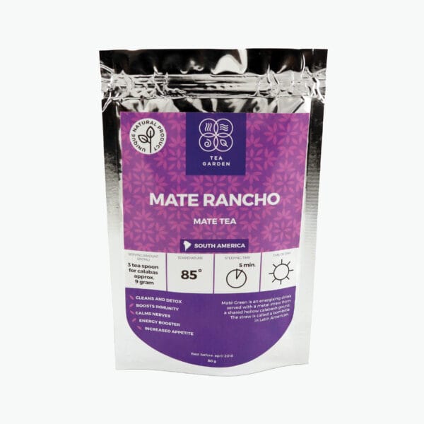 Mate gives a greenish taste. Mate is rich in vitamins and minerals, it is considered a nourishing all-body tonic. It also can be used as a stimulant to treat mental and physical fatigue and headaches. Mate is an energising drink. Due to its natural caffeine, it stimulates digestion, metabolism, and circulation. Mate is served with a metal straw from a shared hollow calabash gourd. The straw is called a bombilla in Latin American Spanish. Modern commercially available straws are typically made of nickel silver (called Alpaca), stainless steel.