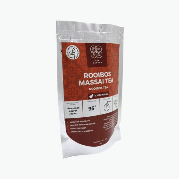 Rooibos Finest Highgrown Moutain produced only in South Africa. Our Rooibos is from the highlands of the Maskam region. It has a full and naturally sweet taste. The infusion is dark red and clear. It does not contain caffeine and has a high mineral content. Tea can be drunk hot or cold.